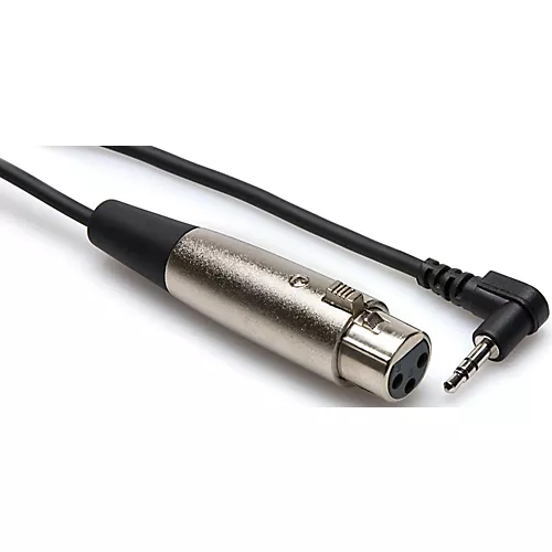 Hosa XVS-101F XLR3F to Right-Angle 3.5mm TRS Microphone Cable 1 ft. - musicians--Friend