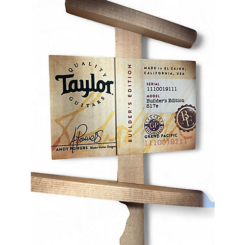 Used Taylor Builders Edition 517e Natural Acoustic Electric Guitar Natural - musicians--Friend