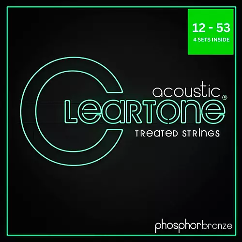 Cleartone 4 Pack Phosphor Bronze Acoustic Guitar Strings Light (12-53) - musicians--Friend