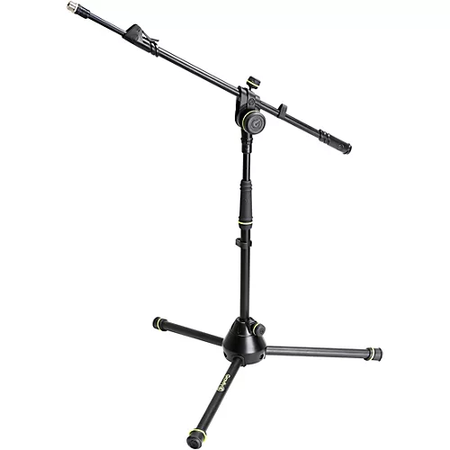 Gravity Stands Microphone Stand With Folding Tripod Base And 2-Point Adjustment Telescoping Boom Short - musicians--Friend
