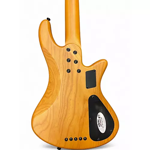 Used Schecter Guitar Research Stiletto Session 5 Natural Electric Bass Guitar Natural - musicians--Friend
