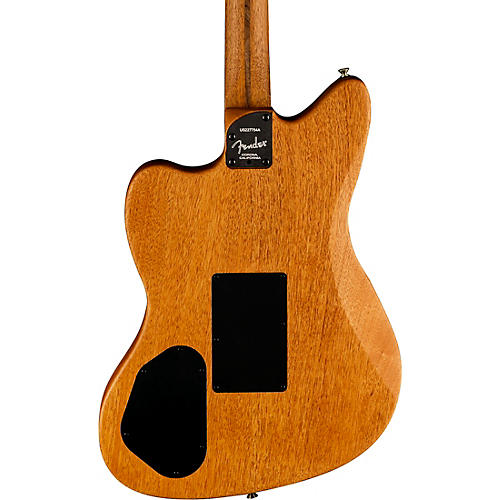 Fender American Acoustasonic Jazzmaster All-Mahogany Acoustic-Electric Guitar Bourbon Burst - musicians--Friend