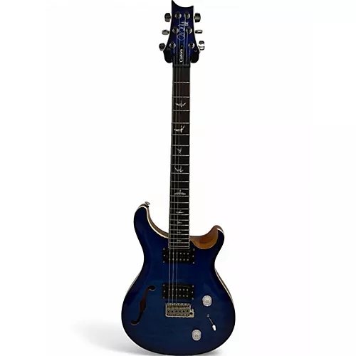 Used PRS SE Custom 24 Blue Burst Solid Body Electric Guitar Blue Burst - musicians--Friend