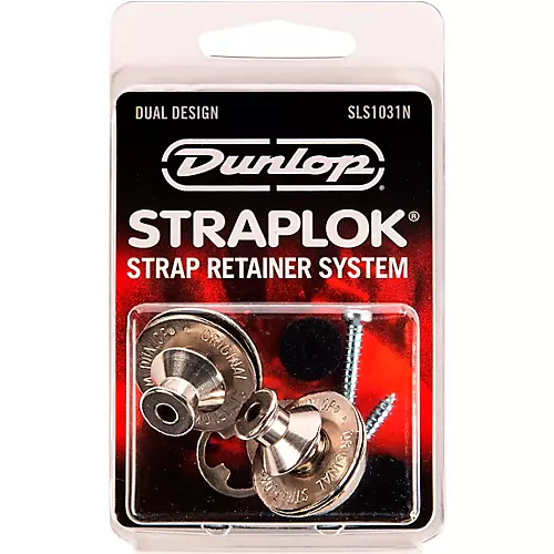 Dunlop Dual-Design Straplok System Black Chrome - musicians--Friend