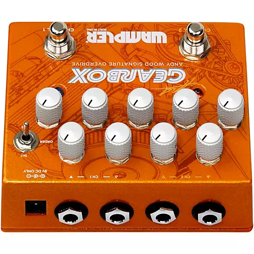 Wampler GEARBOX Andy Wood Signature Overdrive Effects Pedal Orange - musicians--Friend
