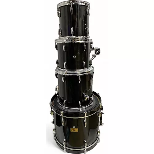 Used Pearl 4 piece Masters MCX Series Trans Black Drum Kit Trans Black - musicians--Friend