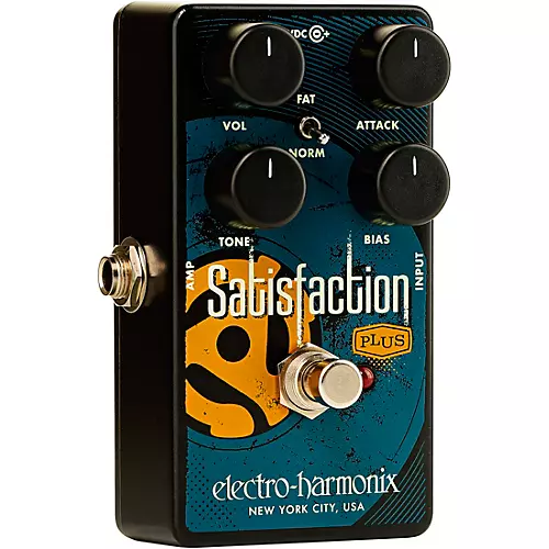 Electro-Harmonix Satisfaction Plus Fuzz Effects Pedal Black and Blue - musicians--Friend