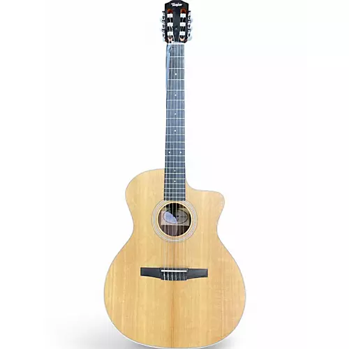 Used Taylor 214ce-N Natural Classical Acoustic Electric Guitar Natural - musicians--Friend
