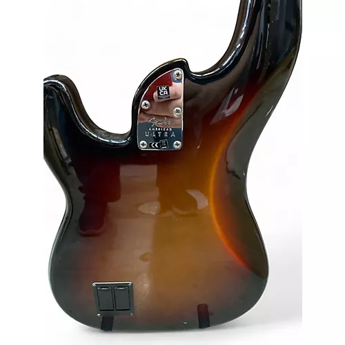 Used 2023 Fender American Ultra Precision Bass Ultraburst Electric Bass Guitar Ultraburst - musicians--Friend