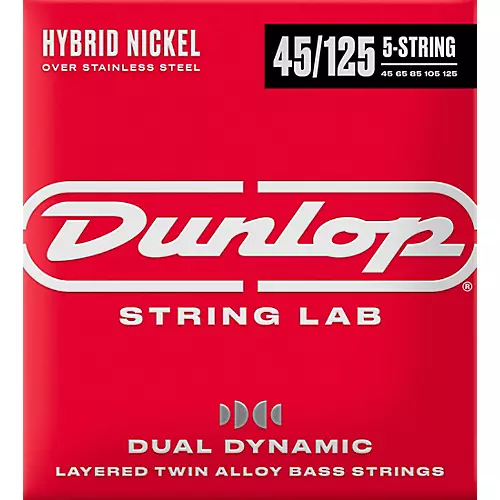 Dunlop Dual Dynamic Hybrid Nickel 5-String Electric Bass Strings 45 - 125 - musicians--Friend