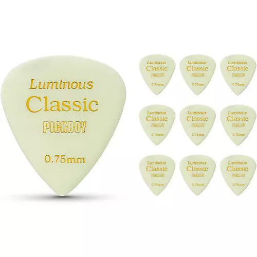 Pick Boy Glow in the Dark Luminous Cellulose Vintage Guitar Picks 1.20 mm 10 Pack - musicians--Friend