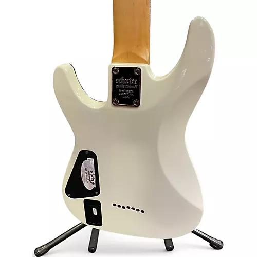 Used Schecter Guitar Research Demon 7 String Alpine White Solid Body Electric Guitar Alpine White - musicians--Friend