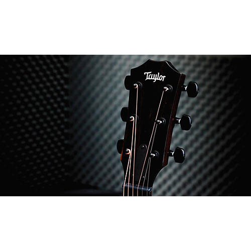 Taylor Custom Sitka Spruce-Big Leaf Maple Grand Auditorium Acoustic-Electric Guitar Cranberry Edgeburst - musicians--Friend