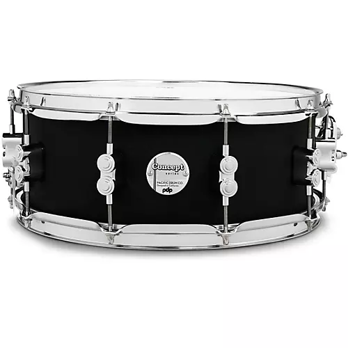 PDP by DW Concept Maple Snare Drum With Chrome Hardware 14 x 5.5 in. Satin Black - musicians--Friend
