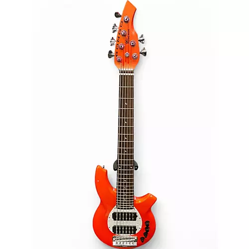 Used Ernie Ball Music Man Bongo 6 HH Metallic Orange Electric Bass Guitar Metallic Orange - musicians--Friend