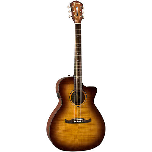 Fender FA-345CE Auditorium Acoustic-Electric Guitar 3-Tone Tea Burst - musicians--Friend