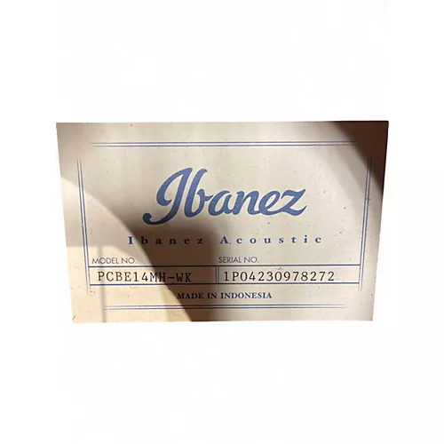 Used Ibanez PCBE14MH-WK BLACK Acoustic Bass Guitar BLACK - musicians--Friend