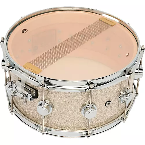 DW Collector's SSC Maple Finish Ply Snare Drum 14 x 6.5 in. White Glass Contrail Finish Ply - musicians--Friend