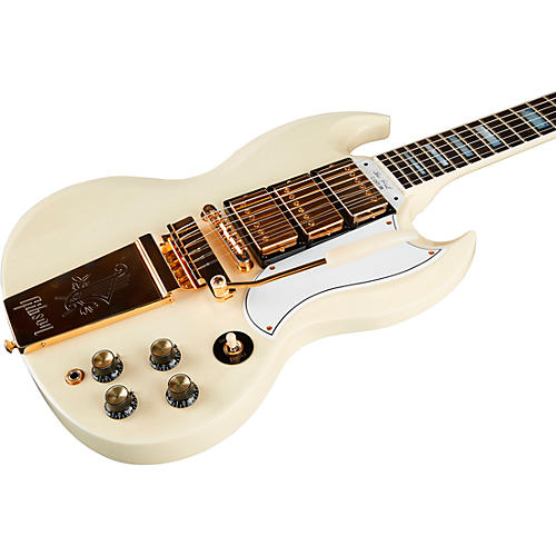 Gibson Custom 1963 Les Paul SG Custom Reissue 3-Pickup With Maestro VOS Electric Guitar Classic White - musicians--Friend