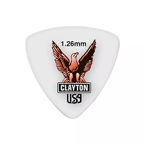 Clayton Acetal Rounded Triangle Guitar Picks 1.26 mm 1 Dozen - musicians--Friend