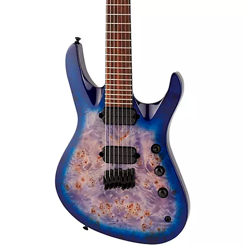 Jackson Pro Series Signature Chris Broderick Soloist HT7P 7 String Electric Guitar Transparent Blue - musicians--Friend