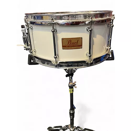 Used Pearl 14X6.5 Session Studio Classic Snare Classic White Drum Classic White 213 - musicians--Friend