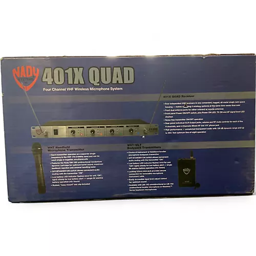 Used Nady 401X QUAD WIRELESS MICROPHONE SYSTEM Handheld Wireless System - musicians--Friend