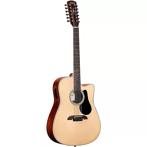 Alvarez AD60CE 12-String Dreadnought Acoustic-Electric Guitar Natural - musicians--Friend