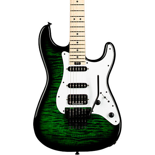 Jackson USA Signature Adrian Smith San Dimas DKQM Electric Guitar Transparent Green Burst - musicians--Friend