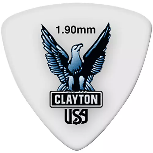 Clayton Acetal Rounded Triangle Guitar Picks 1.26 mm 1 Dozen - musicians--Friend