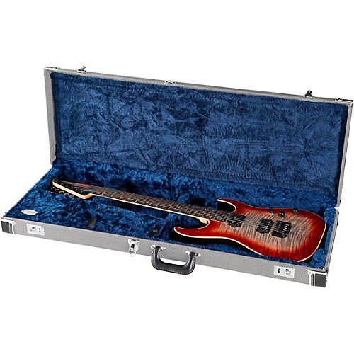 Schecter Guitar Research Custom Shop Sunset 24-6 Hipshot Electric Guitar Red Stain Black Burst - musicians--Friend