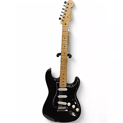 Used Fender custom shop pro stratocaster Black Solid Body Electric Guitar Black - musicians--Friend