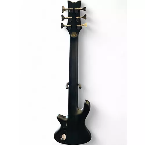 Used Schecter Guitar Research Stiletto Studio 6 String Black Electric Bass Guitar Black - musicians--Friend