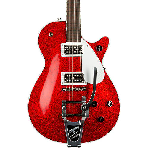 Gretsch Guitars G6129T Players Edition Jet FT With Bigsby Electric Guitar Red Sparkle - musicians--Friend