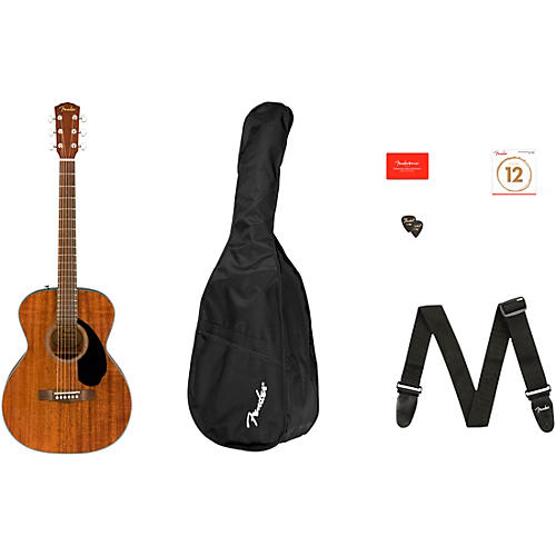 Fender CC-60S Concert All-Mahogany Acoustic Guitar Pack V2 Natural - musicians--Friend