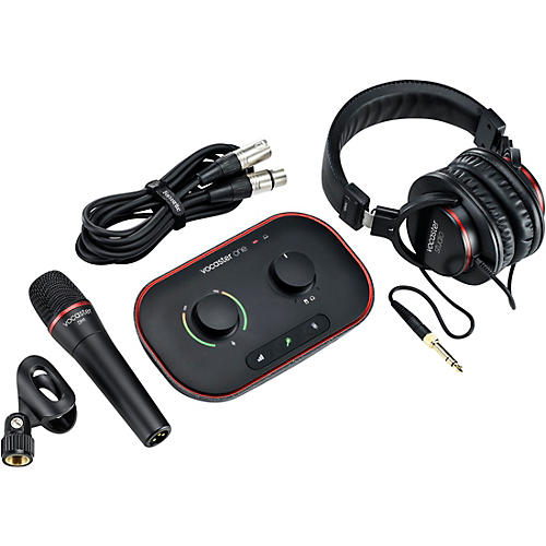 Focusrite Vocaster One Studio Essential Podcasting Bundle for Content Creation - musicians--Friend