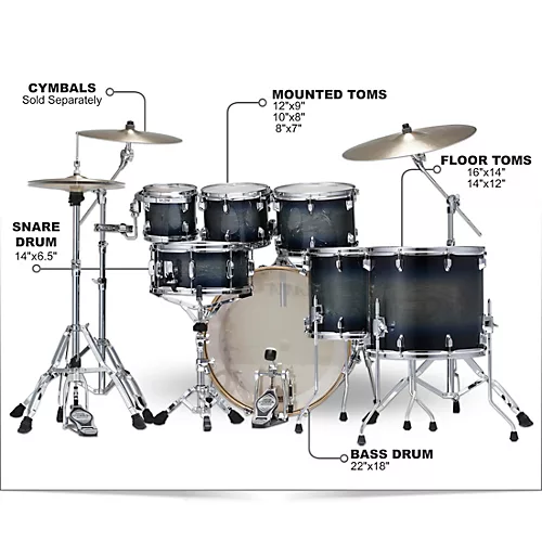 TAMA Superstar Classic Custom 7-Piece Shell Pack Dark Indigo Burst - musicians--Friend