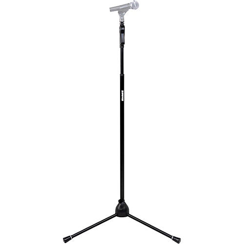 Shure Deluxe Tripod Mic Stand with Pistol Grip One-Handed Clutch Black - musicians--Friend