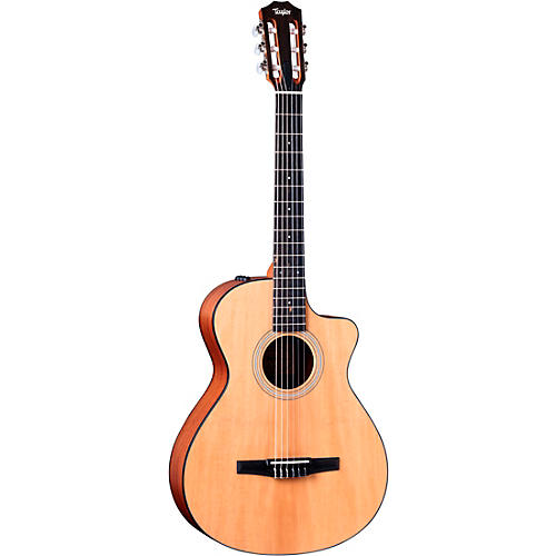 Taylor 112ce-N Grand Concert Nylon-String Acoustic-Electric Guitar Natural - musicians--Friend