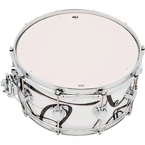 DW Collector's SSC Maple Finish Ply Snare Drum 14 x 6.5 in. White Glass Contrail Finish Ply - musicians--Friend