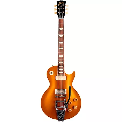 Gibson Custom M2M Murphy Lab Fifty-Five Les Paul Standard Bigsby Ultra Light Aged Electric Guitar Double Gold - musicians--Friend