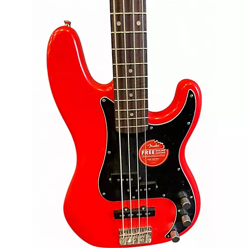 Used Squier Affinity Precision Bass Candy Apple Red Electric Bass Guitar Candy Apple Red - musicians--Friend