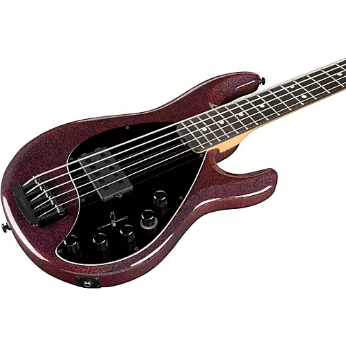 Ernie Ball Music Man DarkRay 5 H Ebony Fingerboard 5-String Electric Bass Dark Rainbow - musicians--Friend