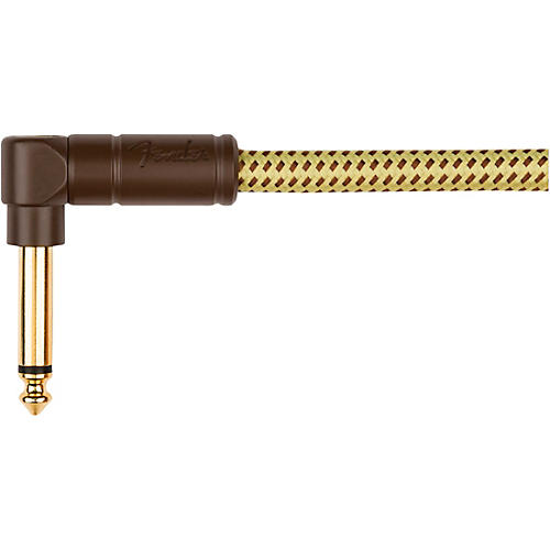 Fender Deluxe Series Straight to Angled Coiled Cable 30 ft. Black Tweed - musicians--Friend