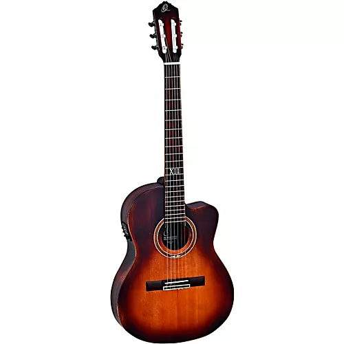 Ortega DSSUITE-C/E Nylon Acoustic-Electric Guitar Tobacco Brown Sunburst - musicians--Friend
