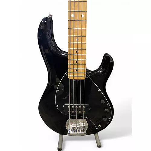 Used Sterling by Music Man SUB SERIES STING RAY 5 Black Electric Bass Guitar Black - musicians--Friend
