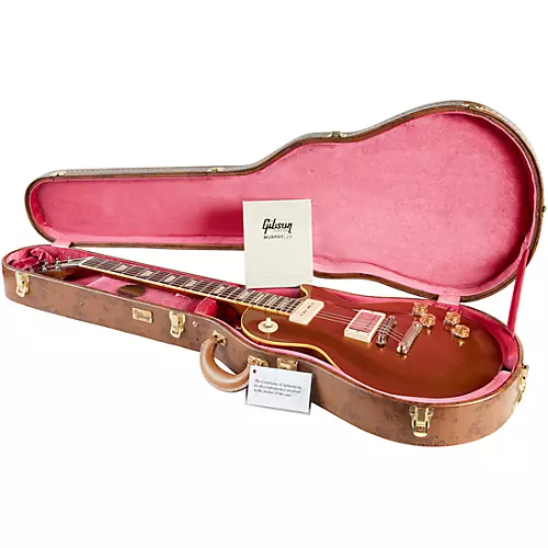 Gibson Custom M2M Murphy Lab Fifty-Five Les Paul Standard Ultra Light Aged Electric Guitar Double Gold - musicians--Friend