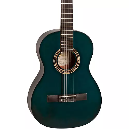Valencia 200 Series 3/4 Size Classical Acoustic Guitar Transparent Blue - musicians--Friend