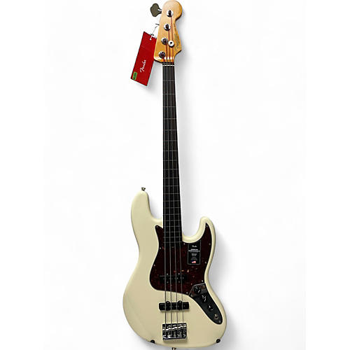 Used Fender American Professional II Jazz Bass Olympic White Electric Bass Guitar Olympic White - musicians--Friend