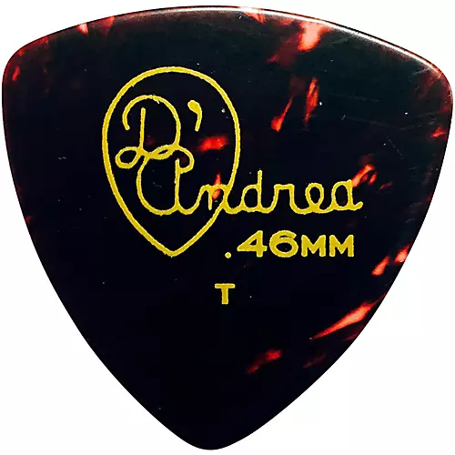 D'Andrea 346 Rounded Triangle Celluloid Guitar Picks - One Dozen Shell Thin - musicians--Friend